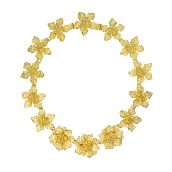 Vintage KJL Anemone Necklace Earring Ring Brooch - Picture 2 of 7